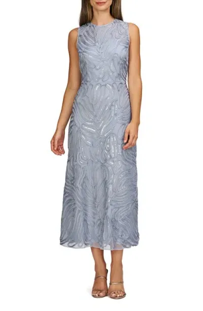 Js Collections Cassandra Soutache Cocktail Dress In Ash Blue