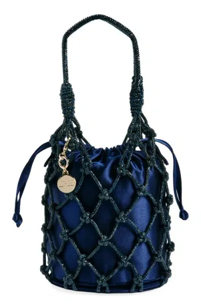 Judith Leiber Couture Sparkle Net Pouch Bag In Blue