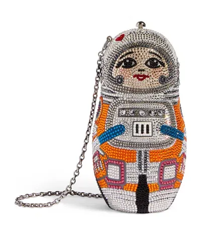 Judith Leiber Crystal-embellished Astronaut Clutch In Multi