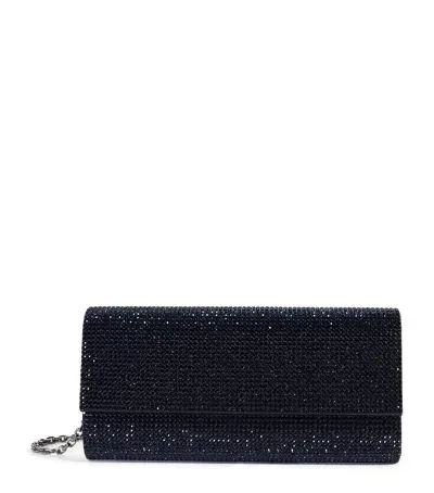 Judith Leiber Satin Crystal-embellished Perry Clutch Bag In Black