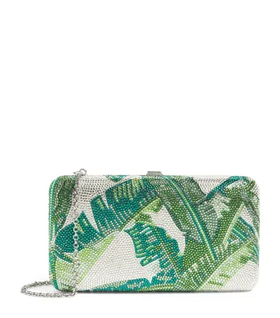 Judith Leiber Smooth Rectangle Tropics Clutch Bag In Green