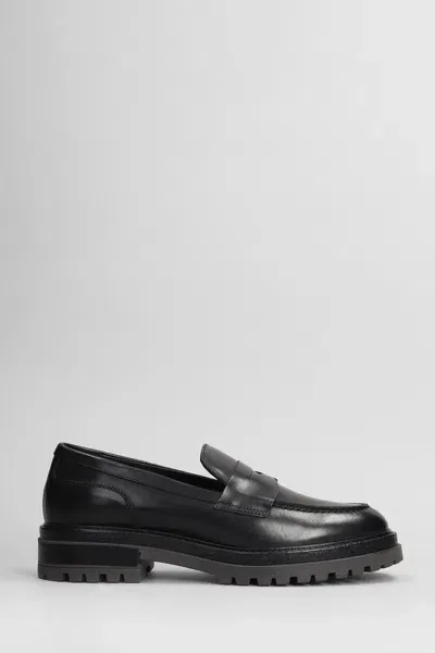 Julie Dee Loafers In Black Leather