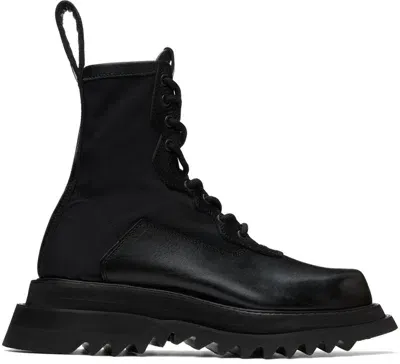 Julius Black Double-sole Combat Boots