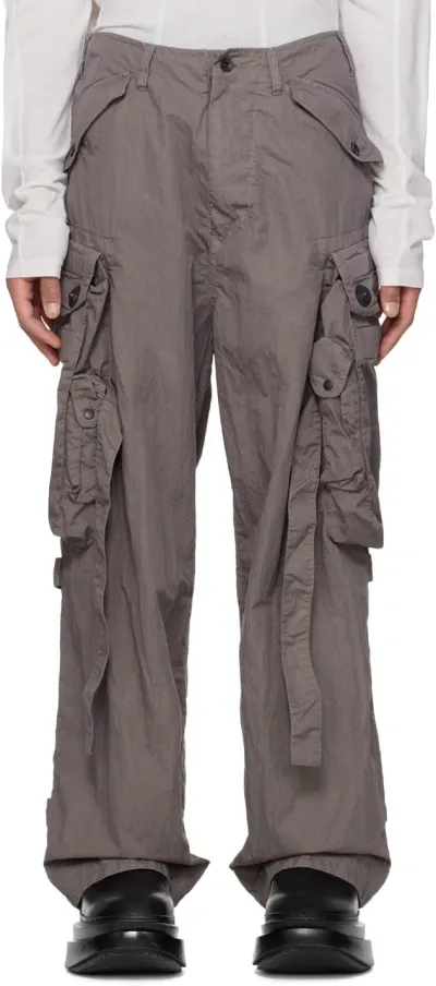 Julius Gray Gas Mask Cargo Pants In Soil