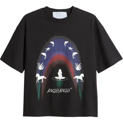 Jungles Oversize Life Is Magick Graphic T-shirt In 黑色