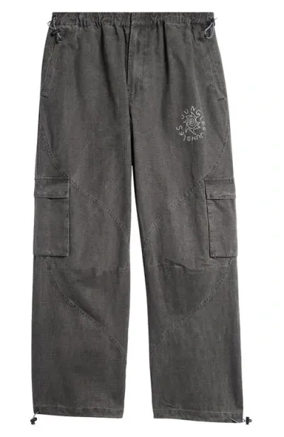 Jungles Relaxed Cotton Ripstop Cargo Pants In Grey