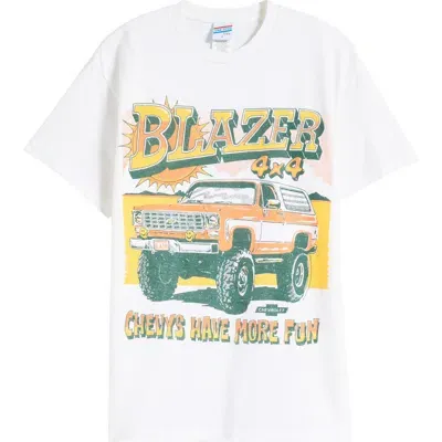 Junk Food Chevy Blazer Cotton Graphic T-shirt In White