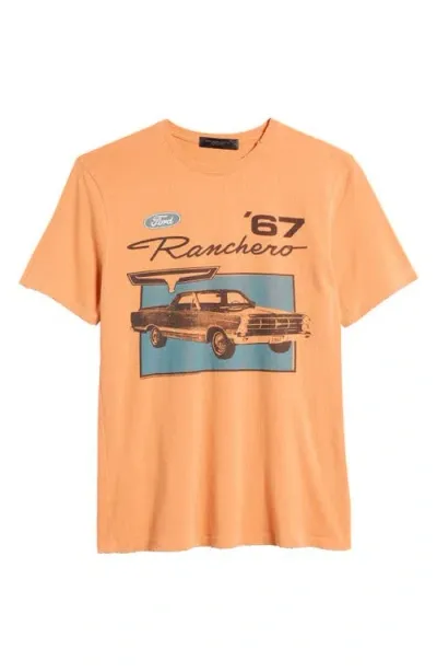 Junk Food Ford Ranchero '67 Cotton Graphic T-shirt In Copper Tan