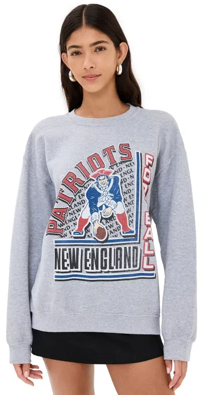 Junk Food Patriots Crew Sweatshirt Heather Grey