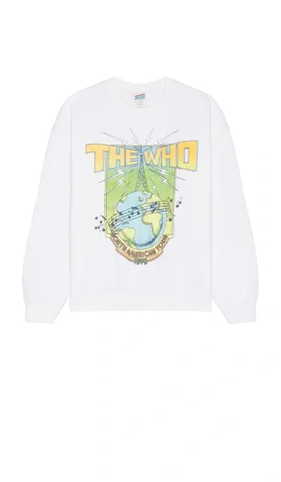 Junk Food The Who North American Tour 1979 Sweatshirt In 화이트