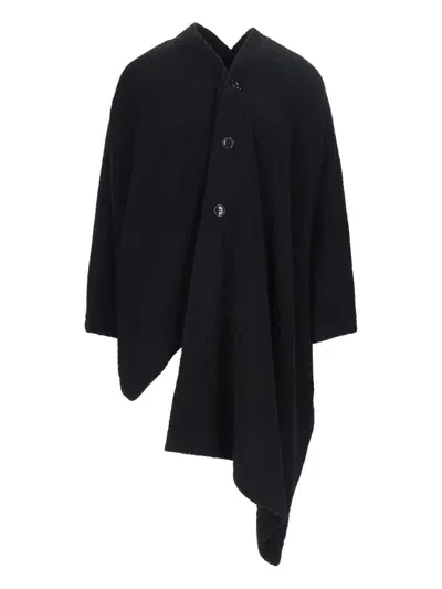 Junya Watanabe Asymmetrical Cardigan In Black