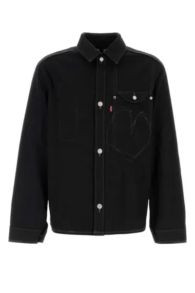 Junya Watanabe Black Denim Regular Fit Shirt