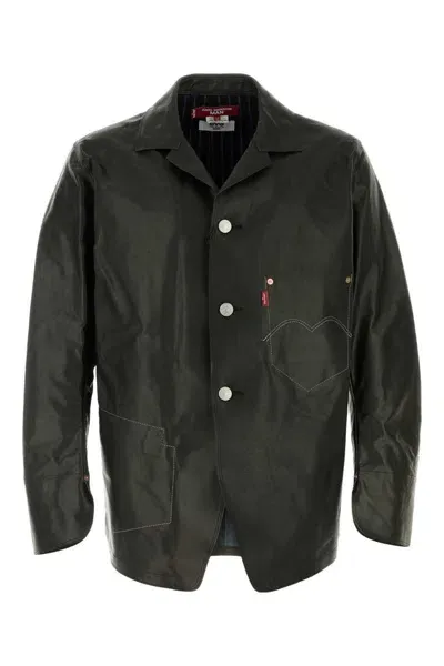 Junya Watanabe Black Leather  X Levis Jacket