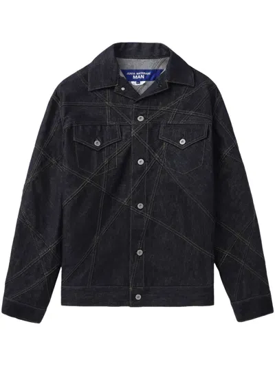 Junya Watanabe Contrast-stitching Denim Jacket In Blue