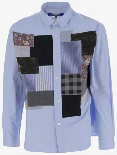 Junya Watanabe Cotton Blend Shirt With Patchwork Pattern In Multicolor