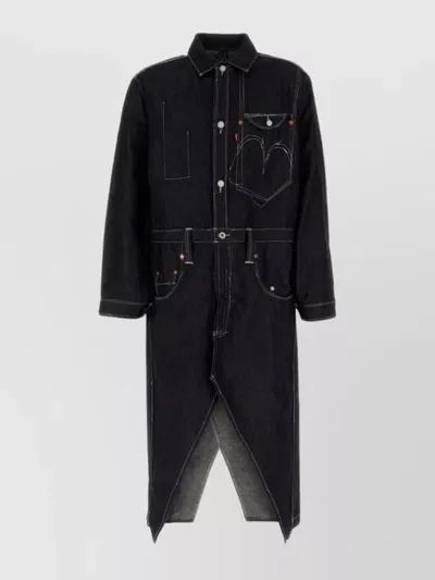 Junya Watanabe Denim Levis Jacket Belted Waist In Navy