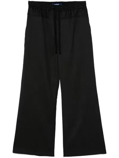 Junya Watanabe Pinstriped Trousers In Grey