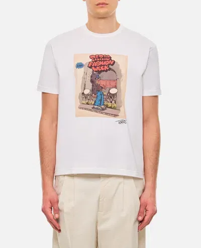 Junya Watanabe Short Sleeves Cotton T-shirt In White