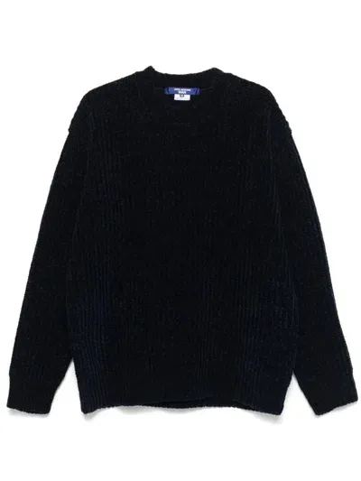 Junya Watanabe Ribbed Sweater In Blue