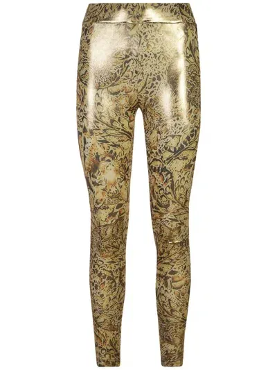 Just Cavalli Animal-print Leggings In Yellow