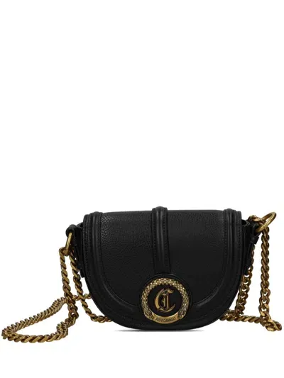 Just Cavalli Appliqué-logo Crossbody Bag In Black