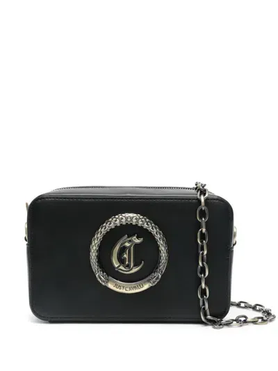 Just Cavalli Logo-plaque Cross Body Bag In Black