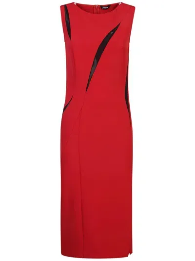 Just Cavalli Cut-out Midi Dress In Red