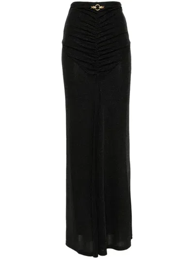 Just Cavalli Draped-detail Skirt In Black