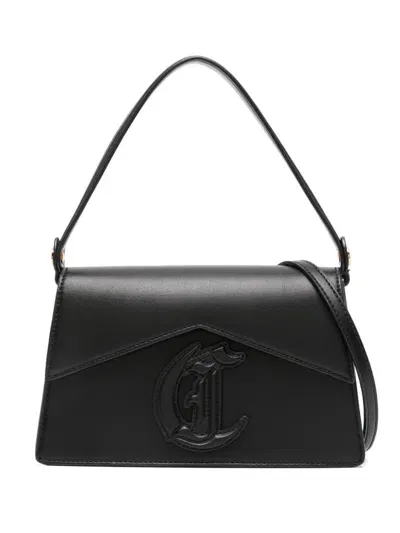 Just Cavalli Gothic-logo Tote Bag In Black