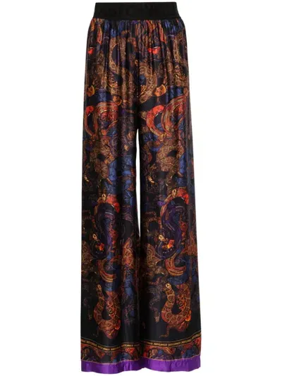 Just Cavalli Graphic-print Trousers In Multicolour