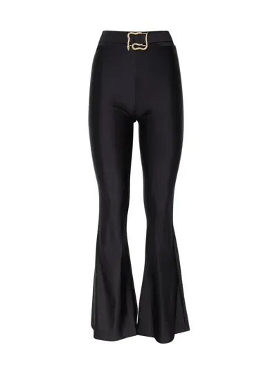 Just Cavalli Leggings Trousers With Flared Leg In Negro