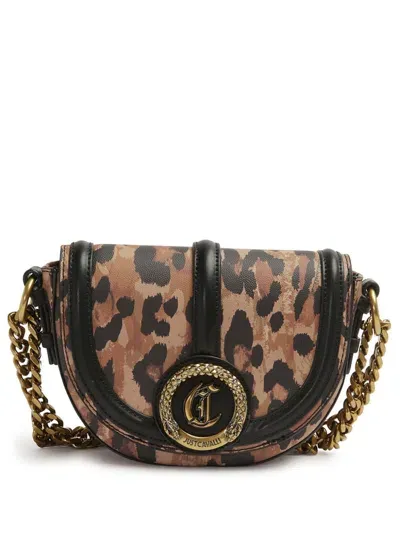 Just Cavalli Logo-appliqué Cross Body Bag In Black