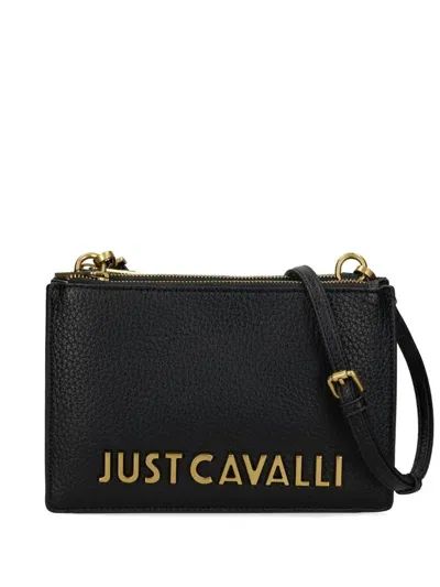 Just Cavalli Logo-lettering Cross Body Bag In Black