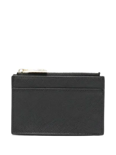 Just Cavalli Logo-lettering Leather Wallet In Black