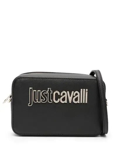 Just Cavalli Logo-plaque Crossbody Bag In Black