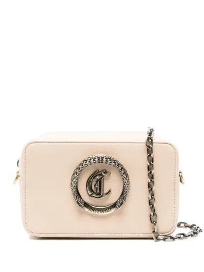 Just Cavalli Logo-plaque Shoulder Bag In Neutrals