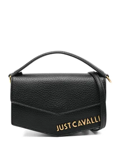 Just Cavalli Logo-plaque Tote Bag In Black