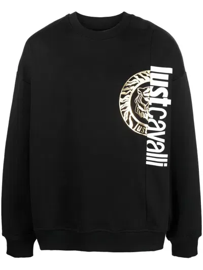 Just Cavalli Logo-print Sweatshirt In Schwarz