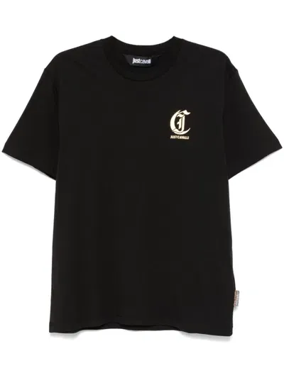 Just Cavalli Logo-print T-shirt In Black