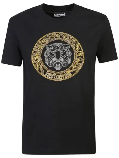 Just Cavalli Logo T-shirt In Black