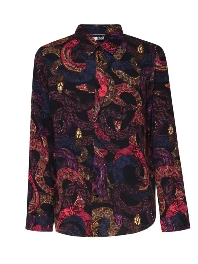 Just Cavalli Graphic-print Shirt In Multicolor