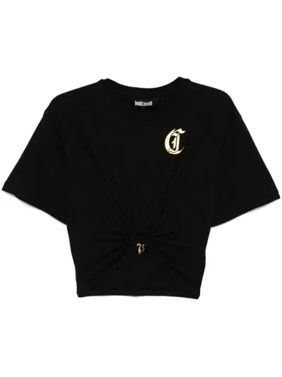 Just Cavalli Ring-detail T-shirt In Black