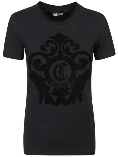 Just Cavalli T-shirts And Polos In Black