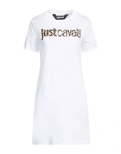 Just Cavalli Woman Mini Dress White Size L Cotton