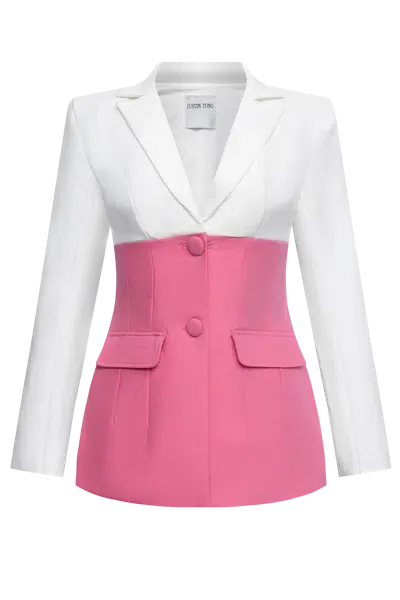 Justin Tong Hanoi Blazer In Pink