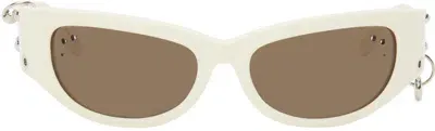 Justine Clenquet Off-white Clara Sunglasses In Beige