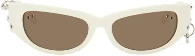 Justine Clenquet Off-white Clara Sunglasses In Beige