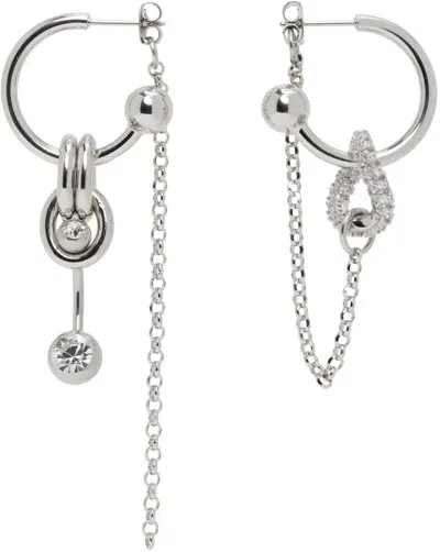 Justine Clenquet Silver Abel Earrings In Palladium