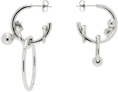 Justine Clenquet Silver Bel Earrings In Palladium