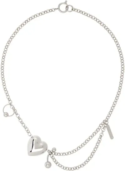 Justine Clenquet Silver Curtis Necklace In Palladium